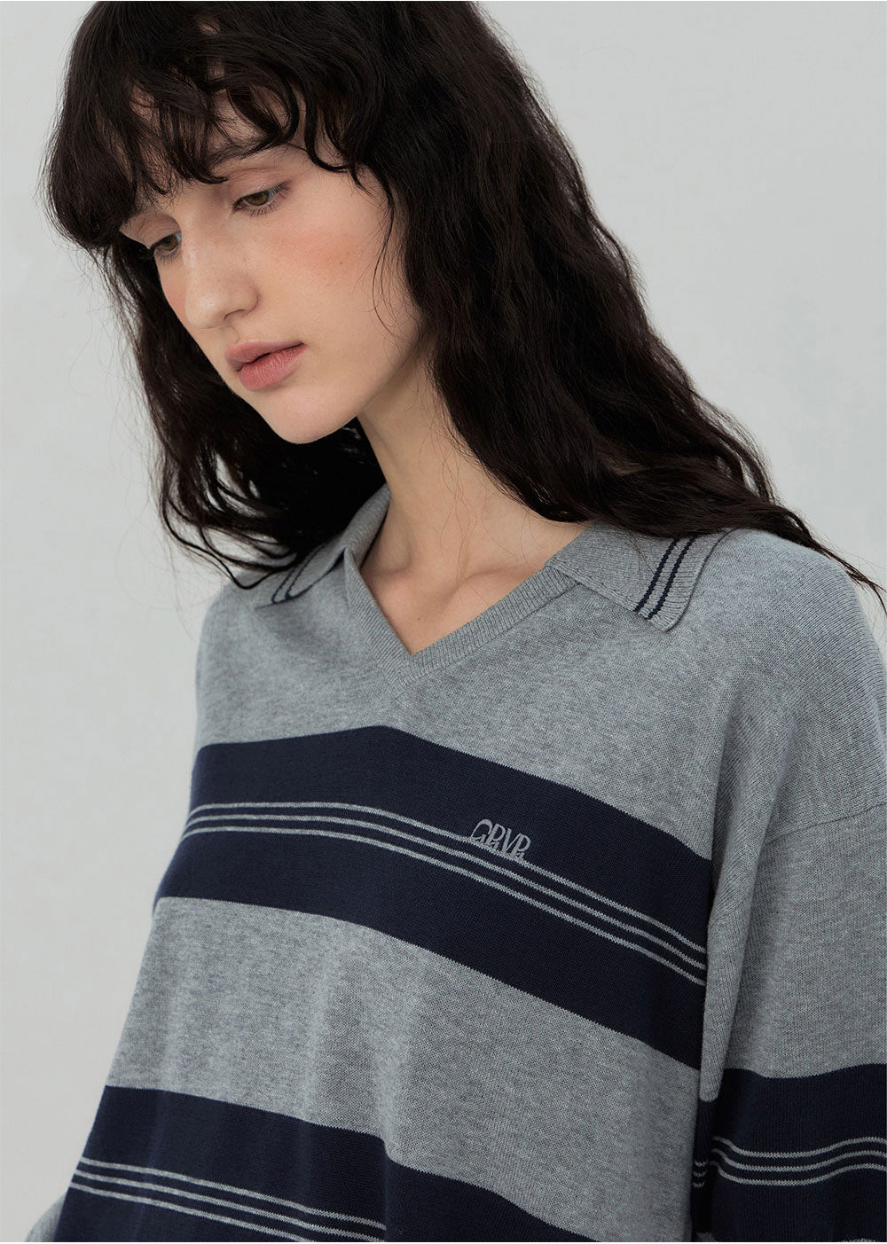 ELFIN STRIPE COLLAR KNIT