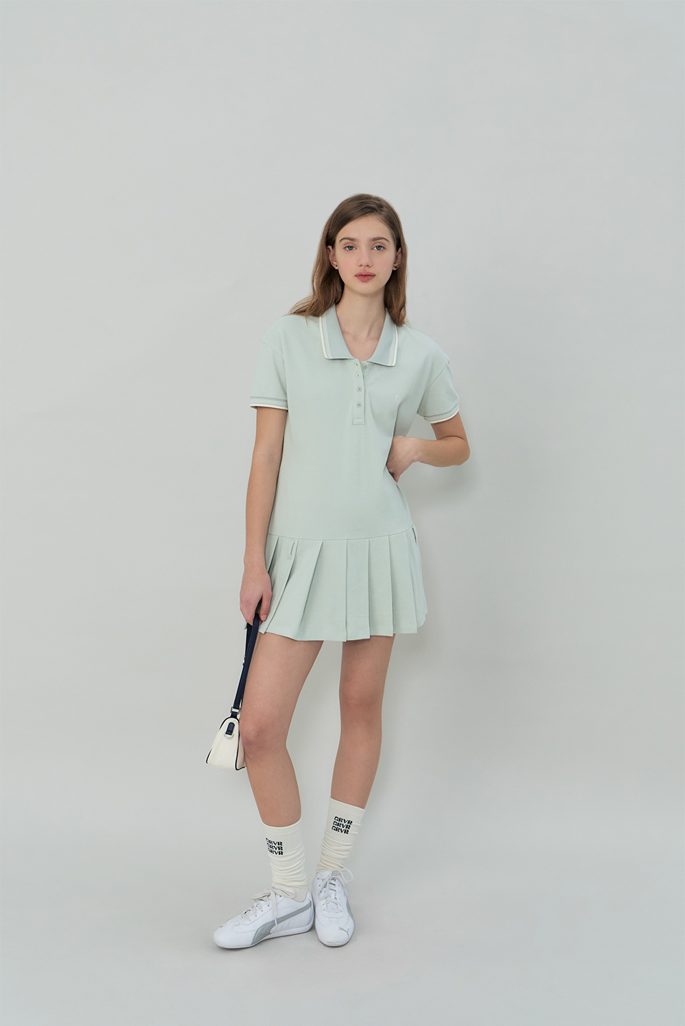 SAGE PIQUE ONE-PIECE