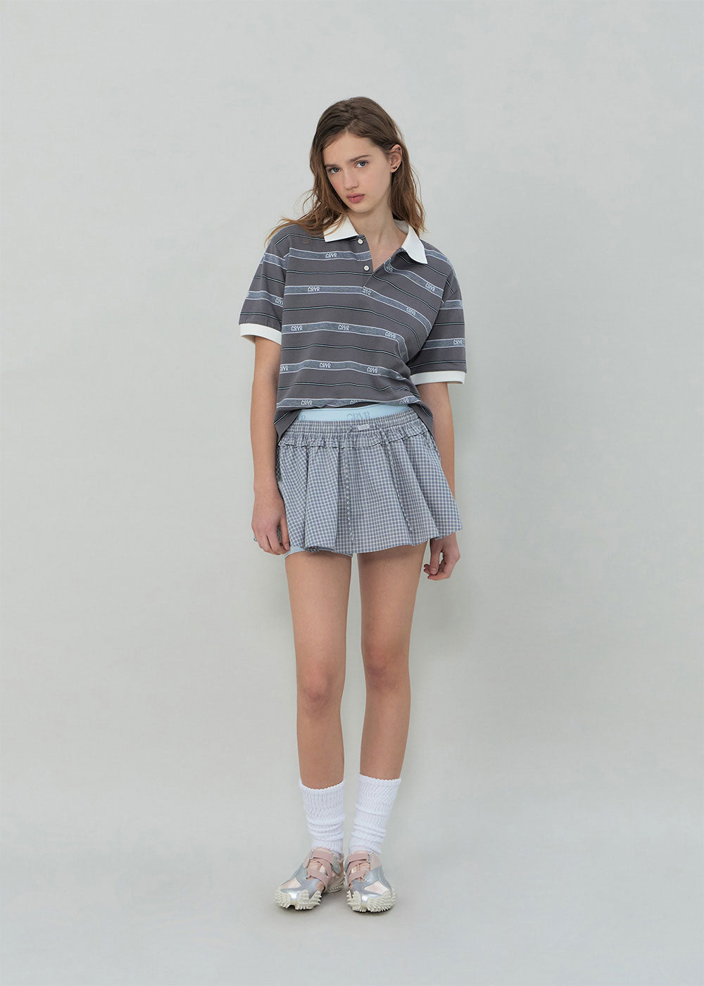 MADISON CHECK SKIRT-PANTS