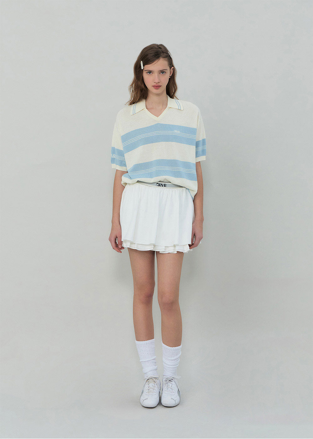 ELFIN STRIPE COLLAR KNIT