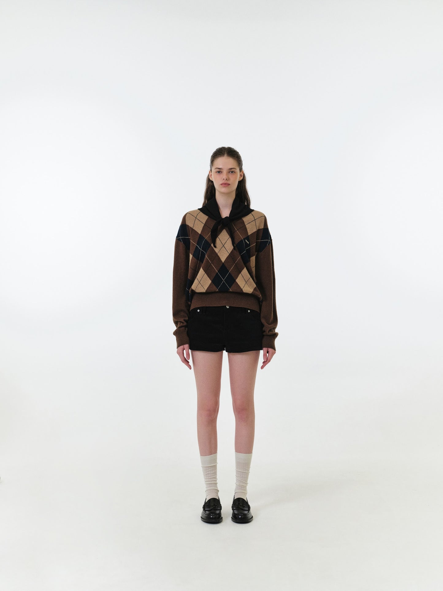 MOMO ARGYLE KNIT