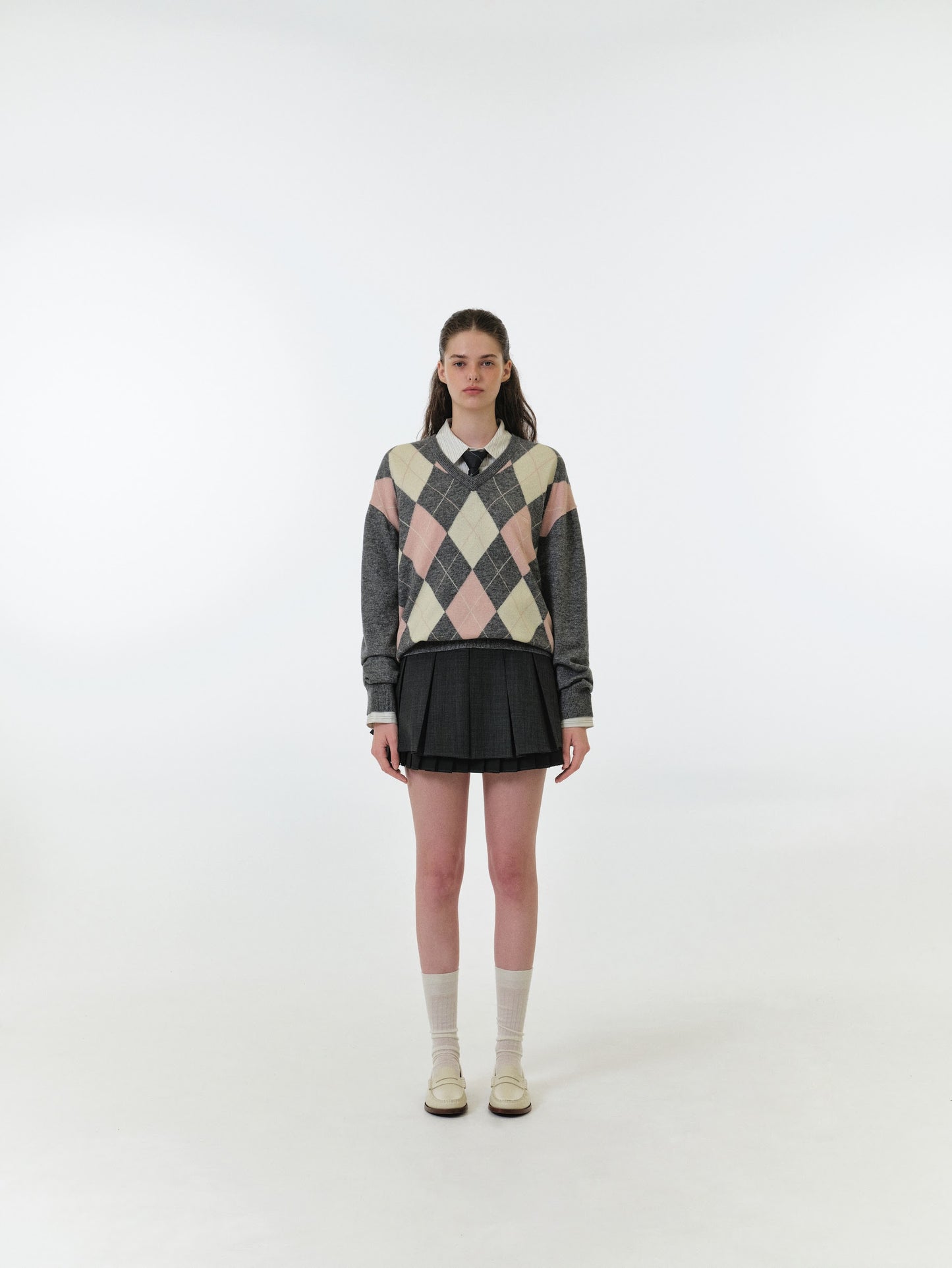 MOMO ARGYLE KNIT