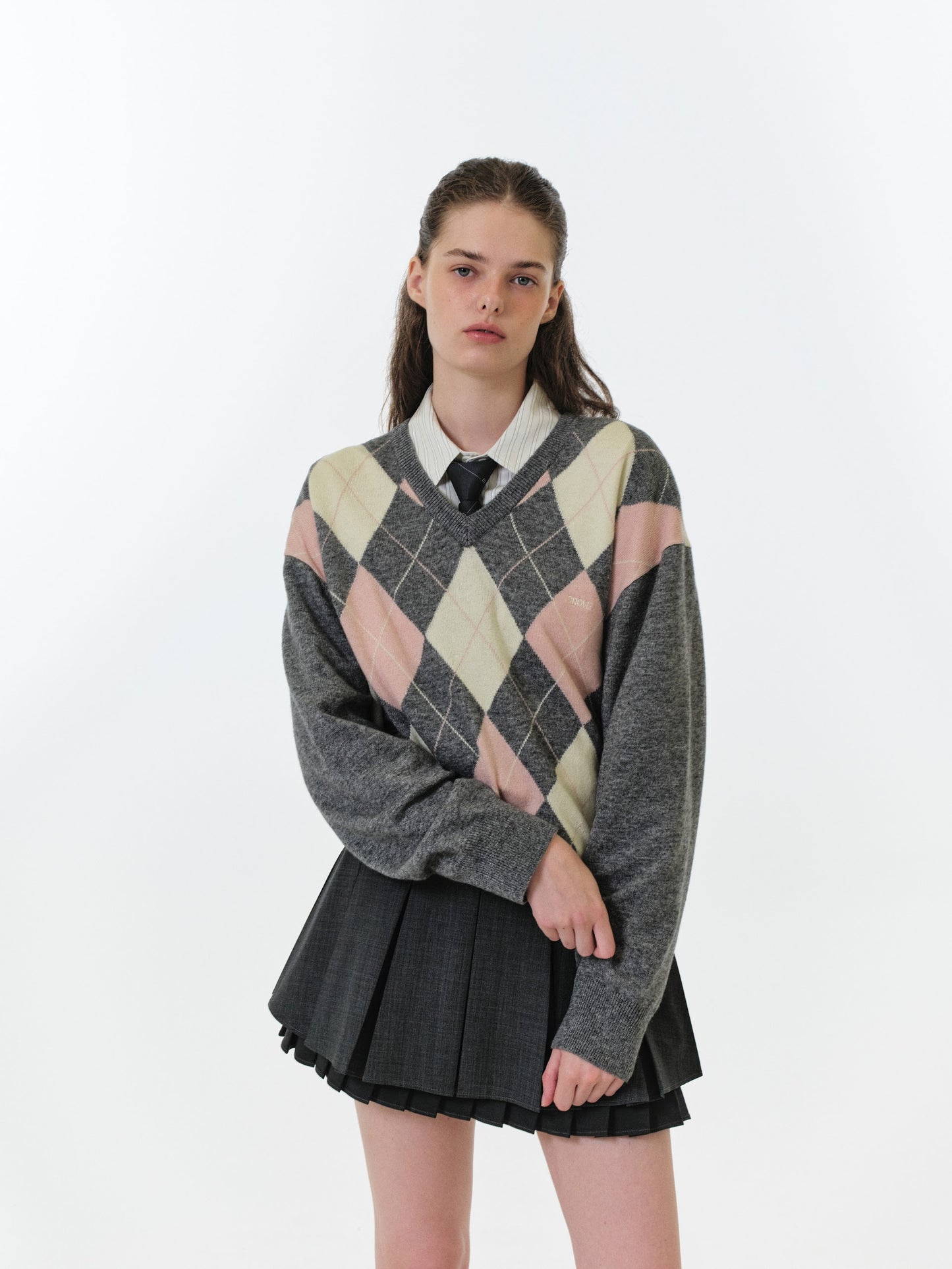 MOMO ARGYLE KNIT