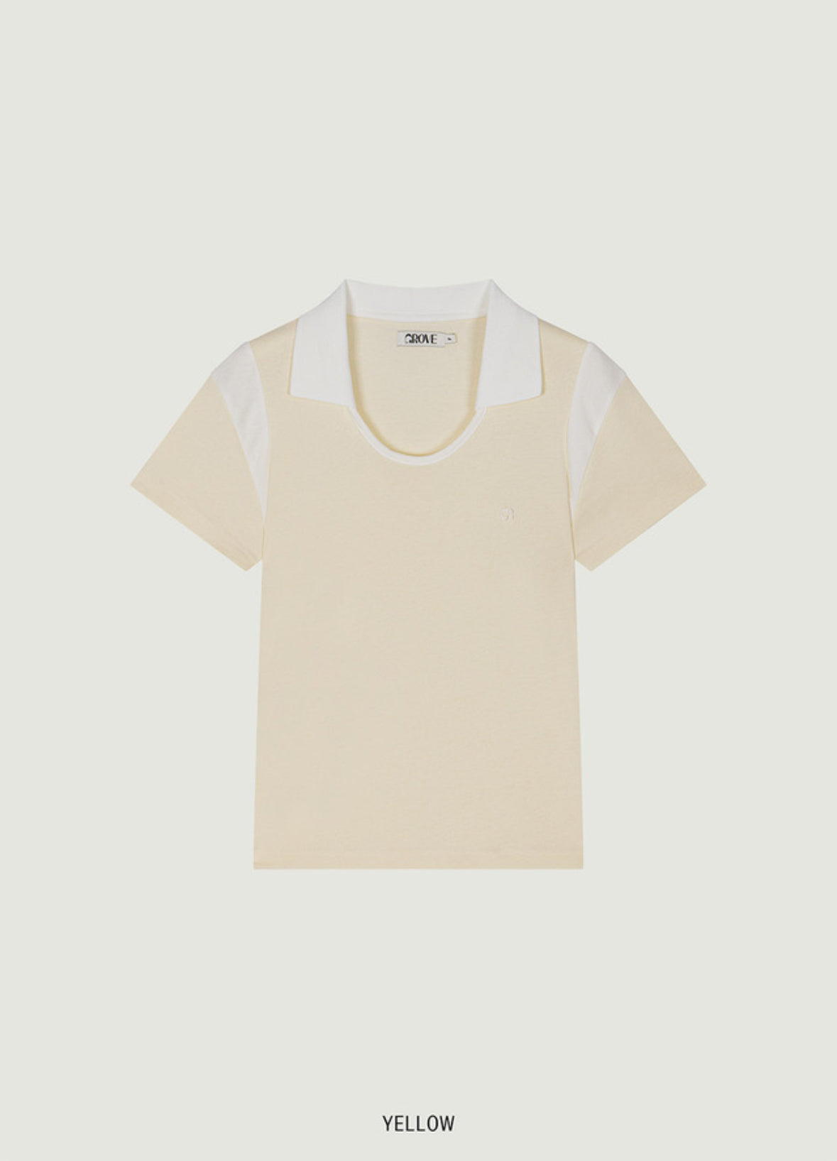 ELA U-NECK COLLAR T-SHIRT
