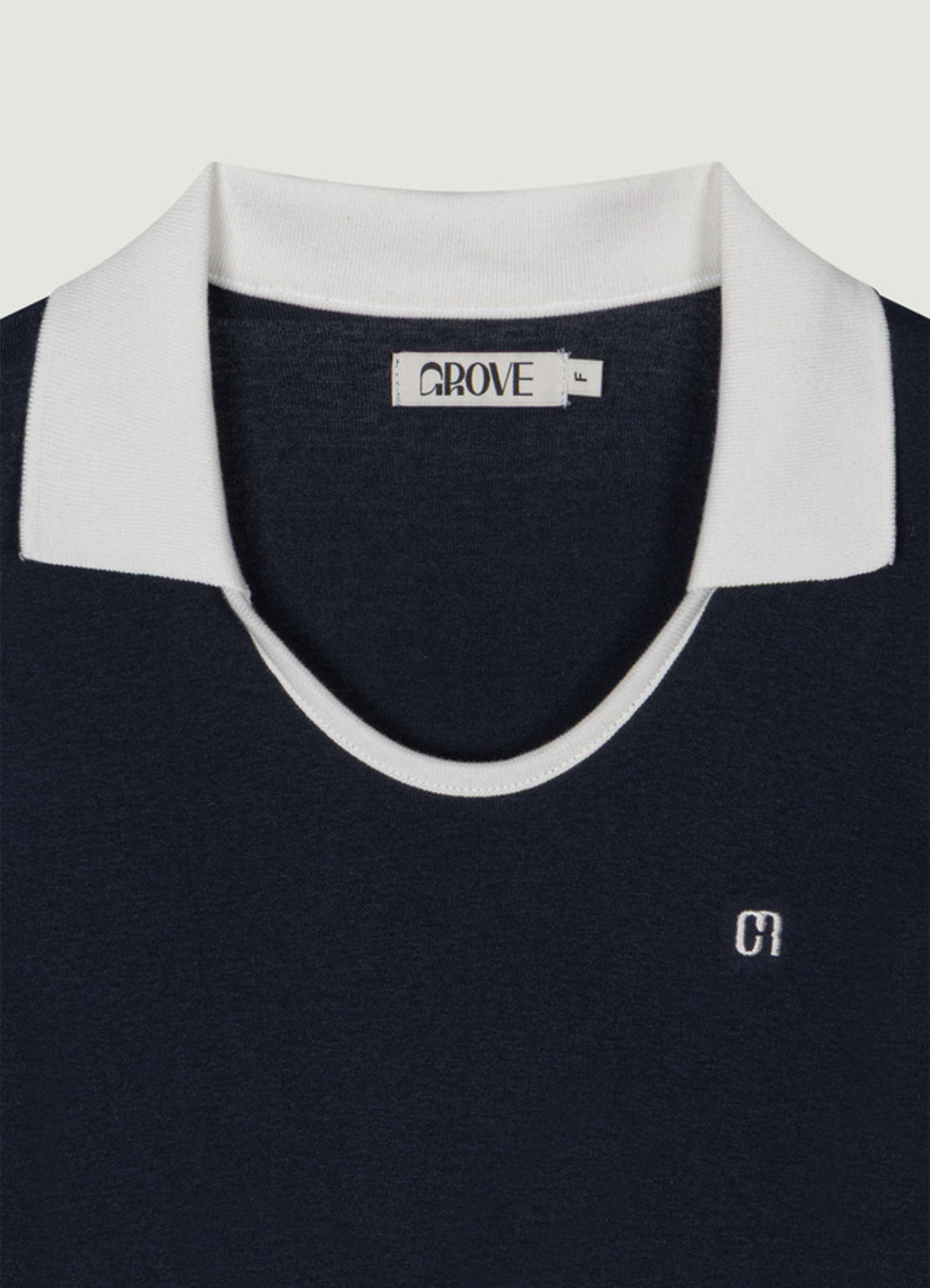 ELA U-NECK COLLAR T-SHIRT