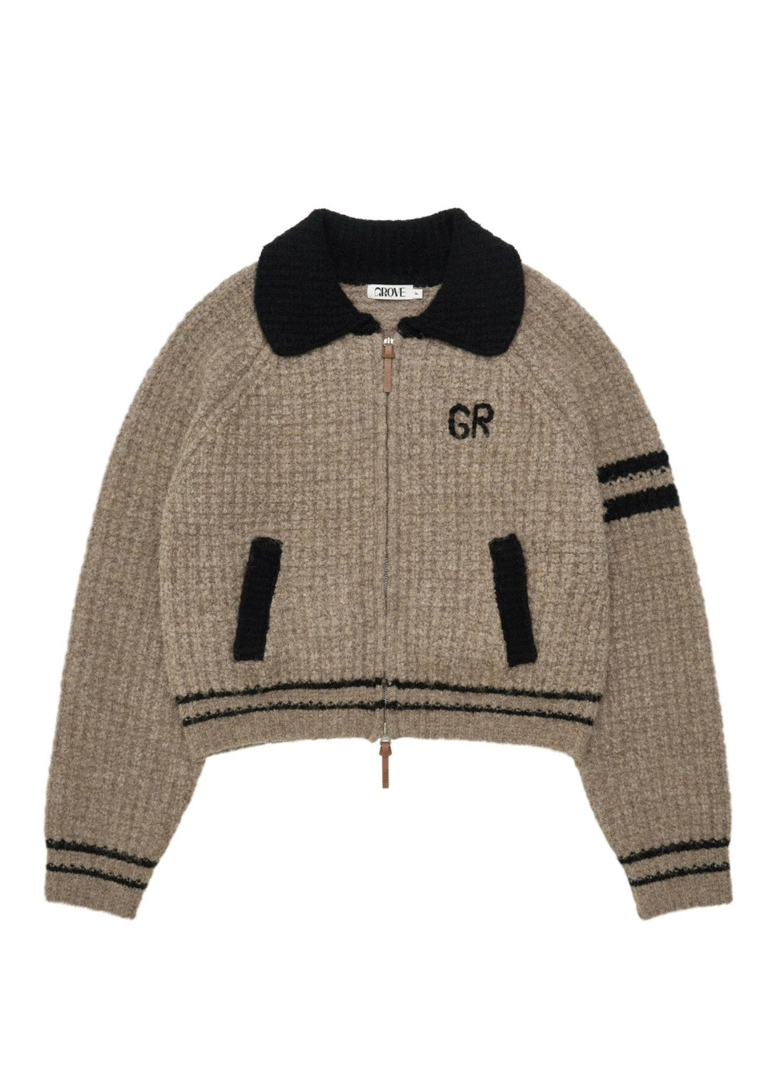 LUS COWICHAN KNIT ZIP-UP