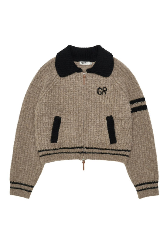 LUS COWICHAN KNIT ZIP-UP