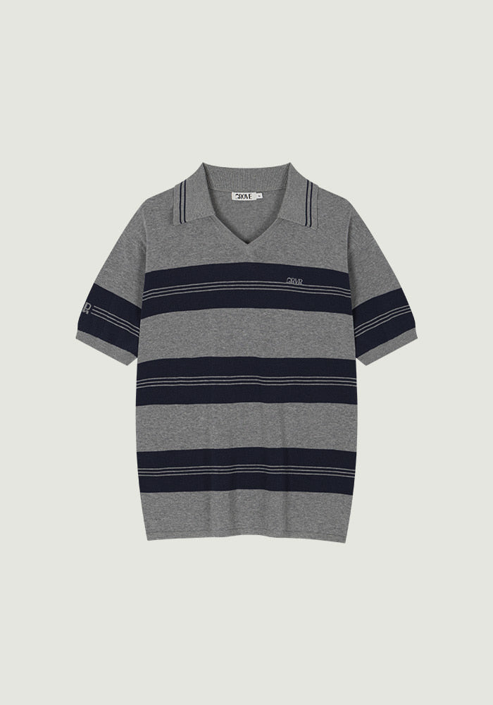 ELFIN STRIPE COLLAR KNIT