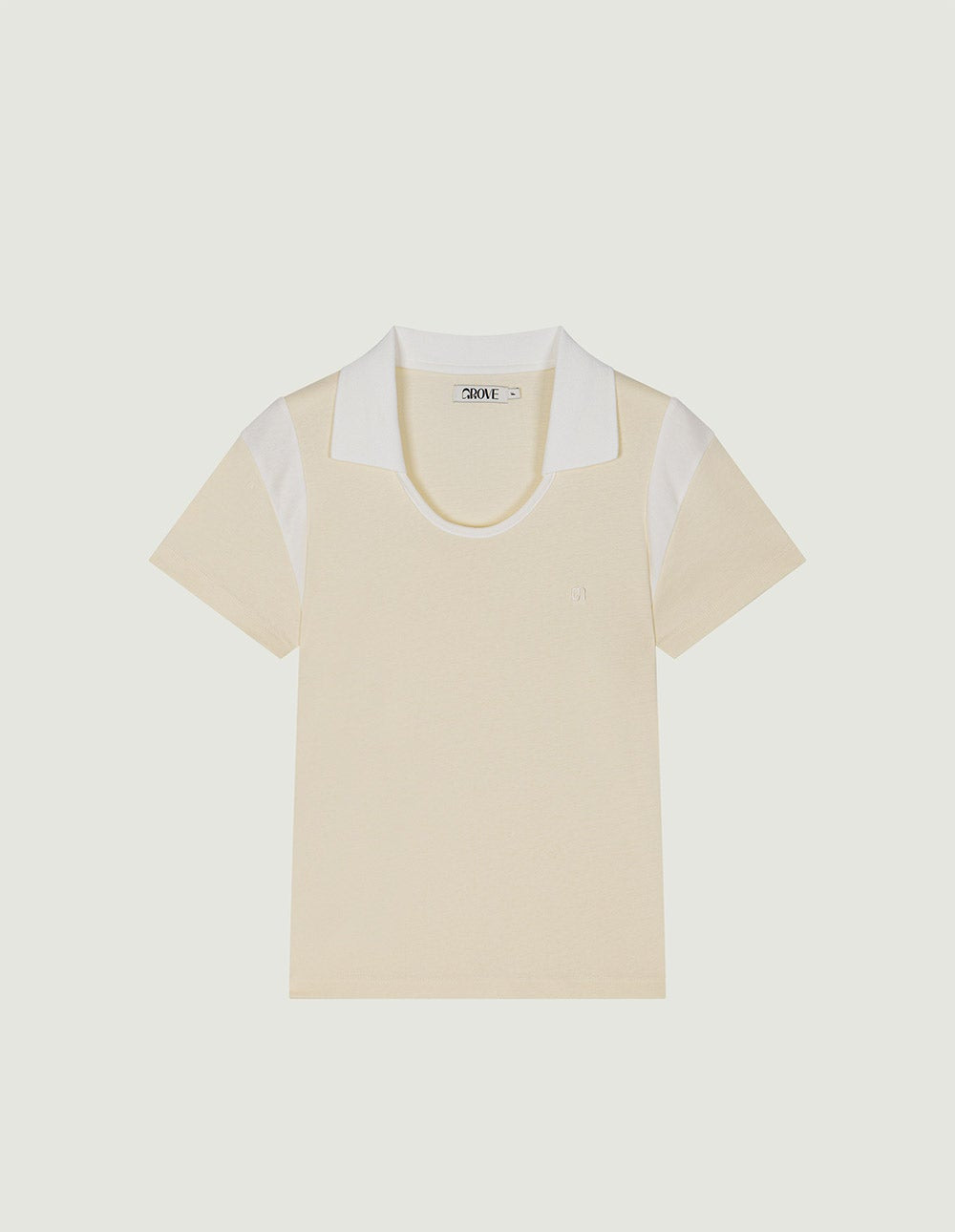 ELA U-NECK COLLAR T-SHIRT