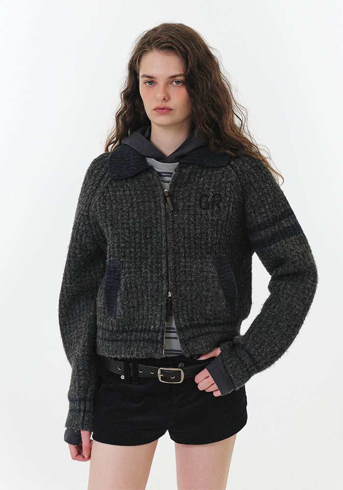 LUS COWICHAN KNIT ZIP-UP