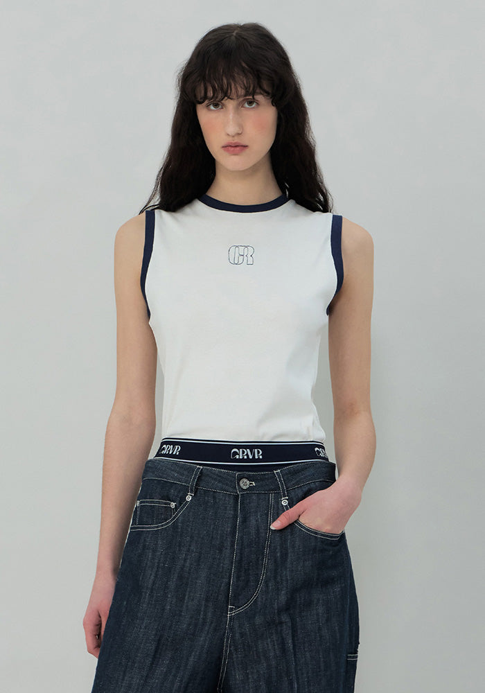 【GROVE】 GR RINGER SLEEVELESS TOP / 追跡付 GR RINGER SLEEVELESS TOP – GRVR