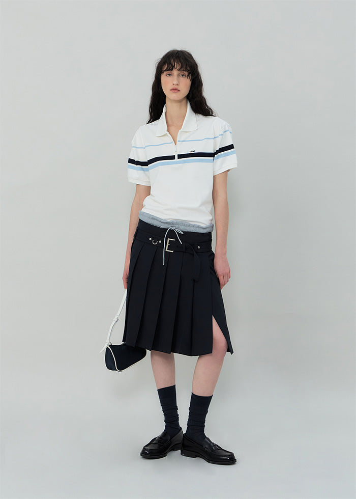 LIAM HALF ZIP-UP COLLAR T-SHIRT