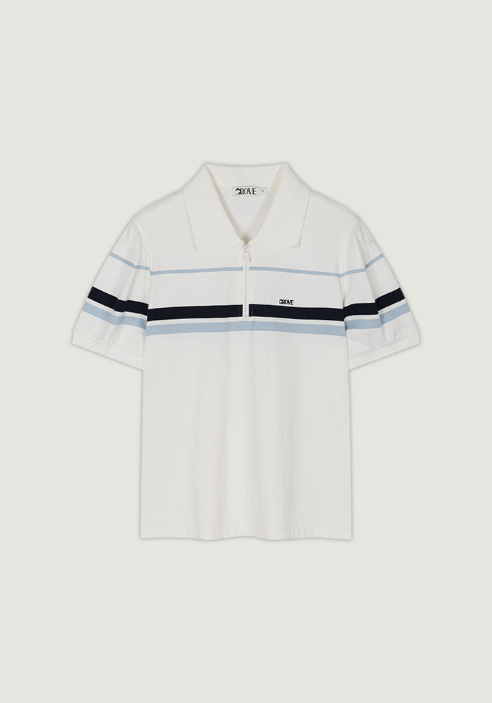 LIAM HALF ZIP-UP COLLAR T-SHIRT
