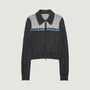 ZARIA CABLE KNIT ZIP-UP