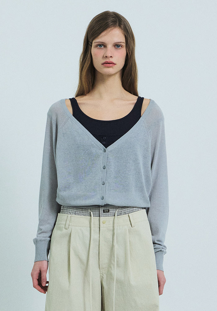COLETTE OFF-SHOULDER CARDIGAN