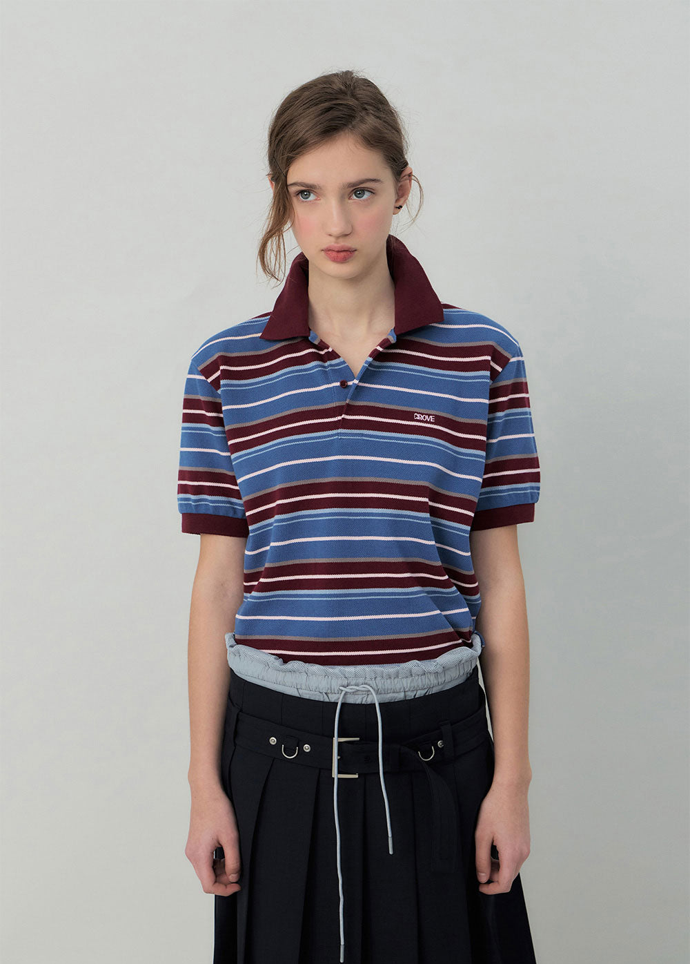 25SS CARELL STRIPE PIQUE SHIRT