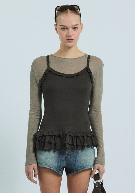 LIV FRILL SLEEVELESS