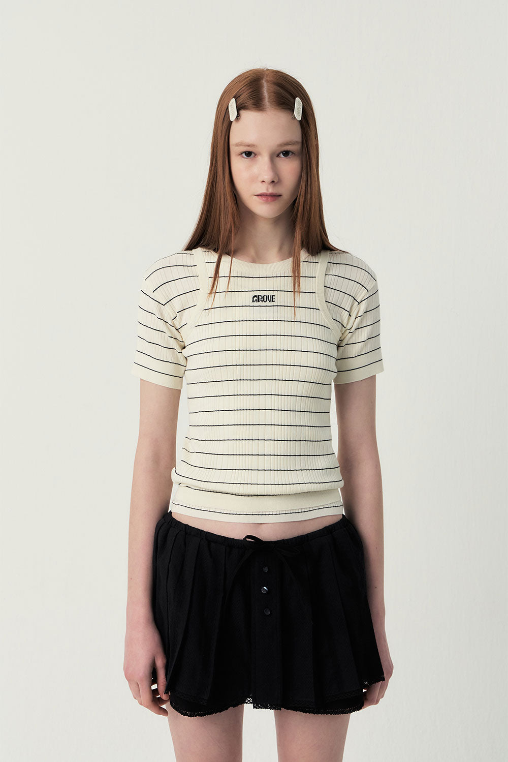 GROVE ♥ BAILEY SLEEVELESS KNIT/追跡付 BAILEY SLEEVELESS KNIT [3COLORS] - GROVE