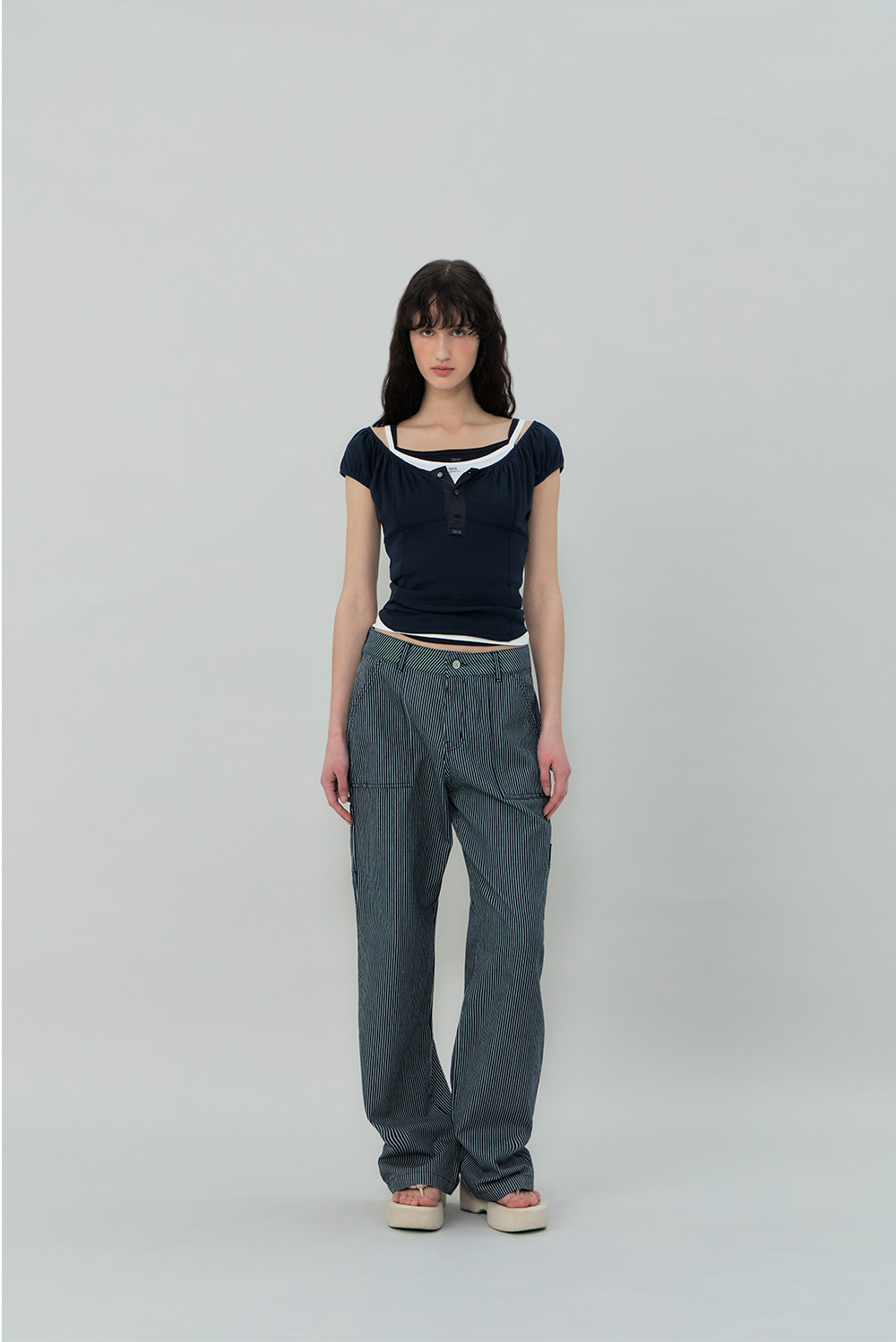 CORA STRIPE WORK PANTS