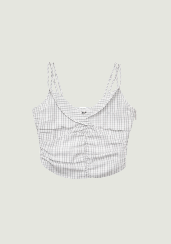 SARA CHECK SLEEVELESS