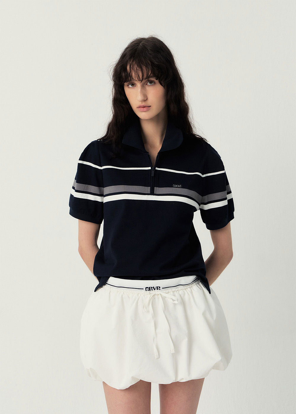 LIAM HALF ZIP-UP COLLAR T-SHIRT