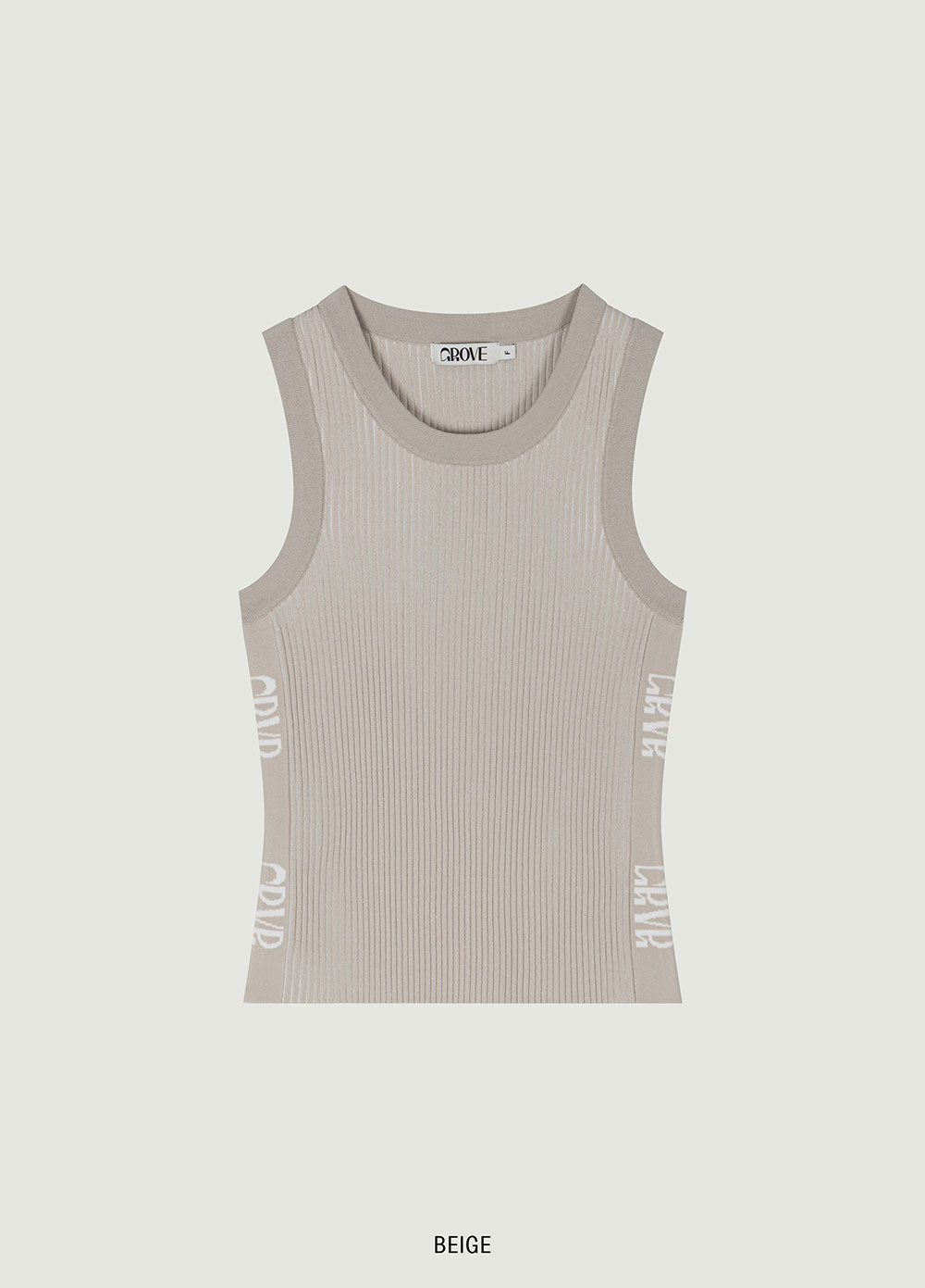 【GROVE】 REMI RIB SLEEVELESS KNIT / 追跡付 REMI RIB SLEEVELESS KNIT – GRVR