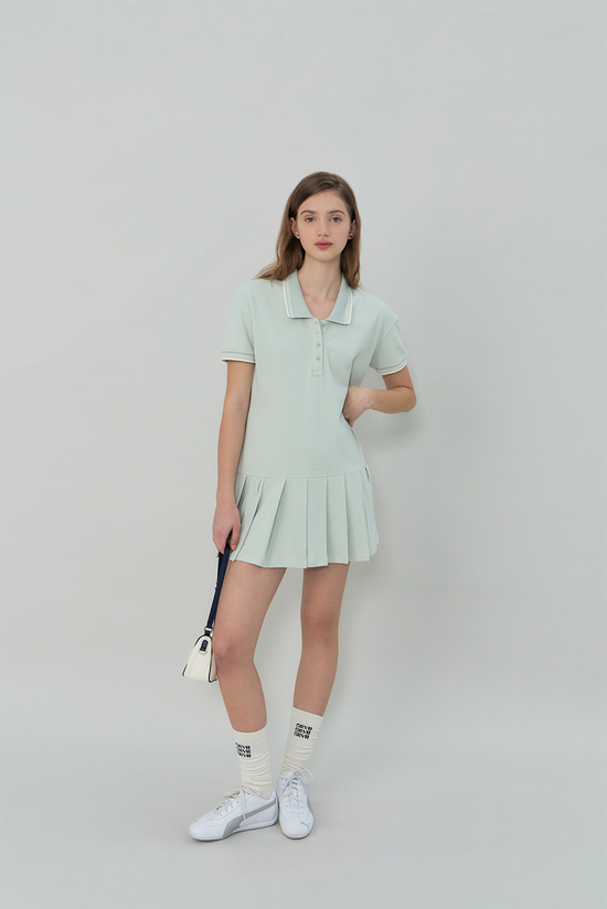 SAGE PIQUE ONE-PIECE