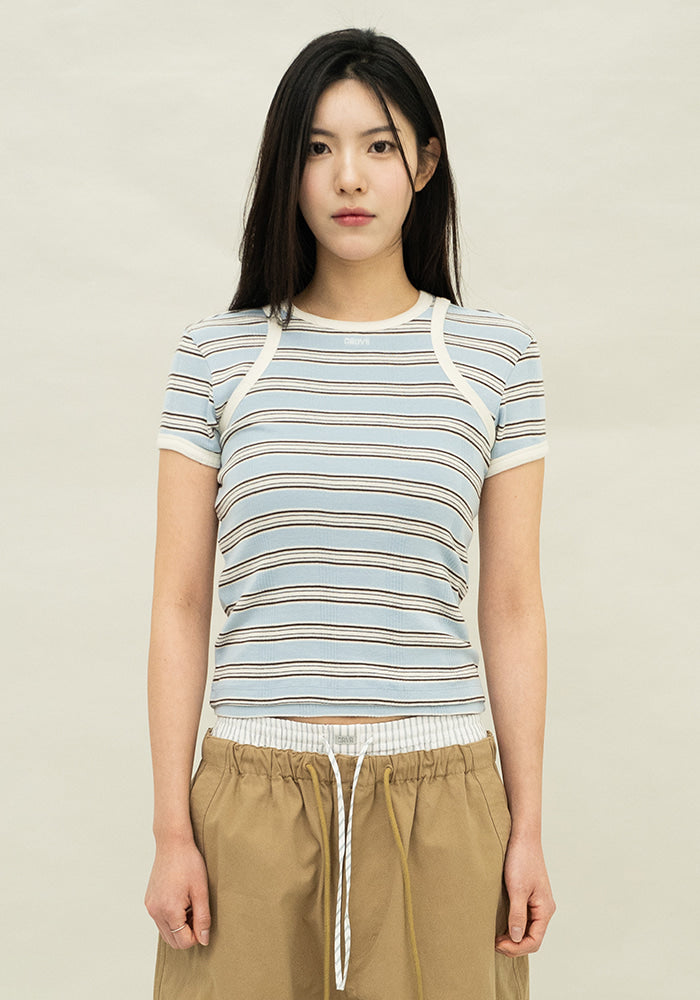 NANCY STRIPE H/S T-SHIRT