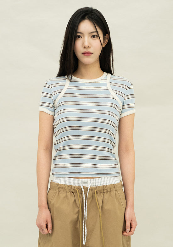 NANCY STRIPE H/S T-SHIRT