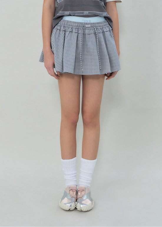 MADISON CHECK SKIRT-PANTS