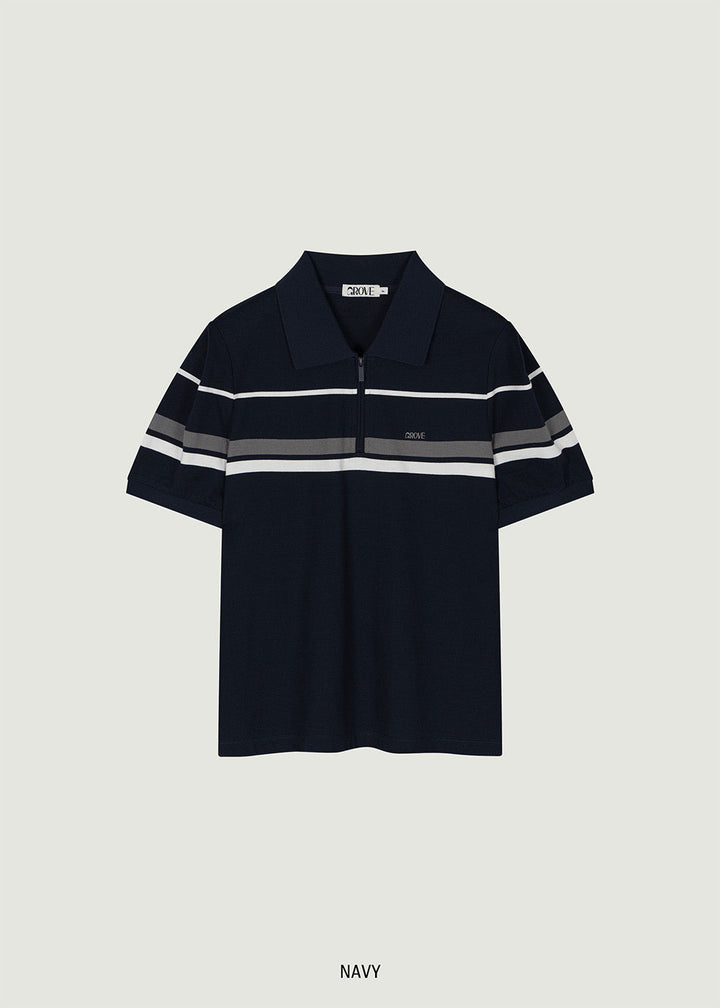 LIAM HALF ZIP-UP COLLAR T-SHIRT