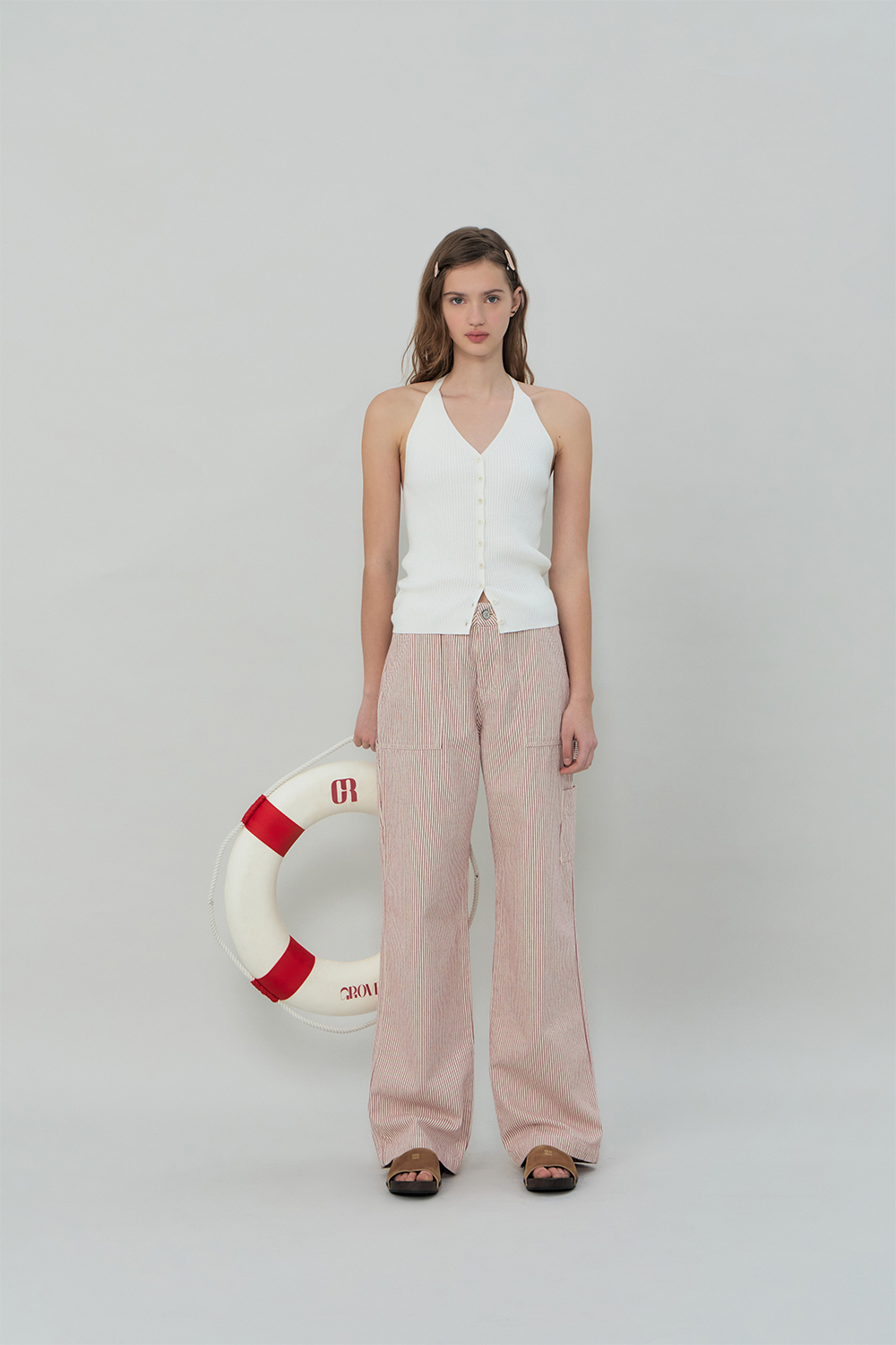 CORA STRIPE WORK PANTS