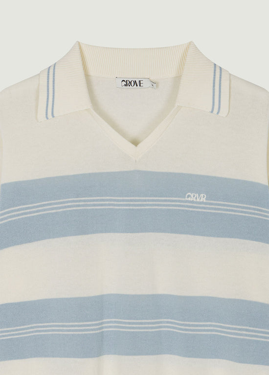 ELFIN STRIPE COLLAR KNIT