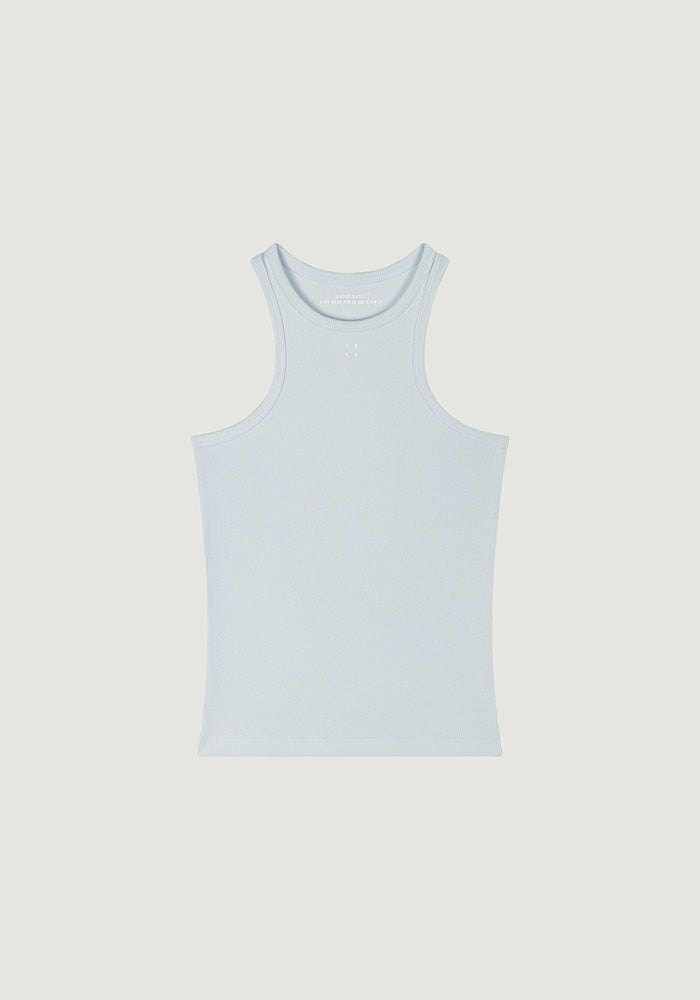 GRVB_25SS RIB HALTER-NECK SLEEVELESS