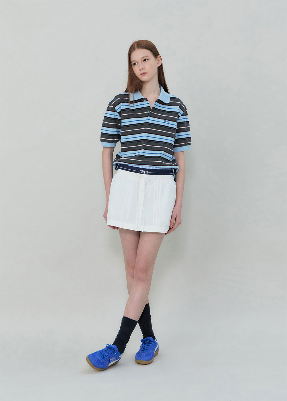 25SS CARELL STRIPE PIQUE SHIRT