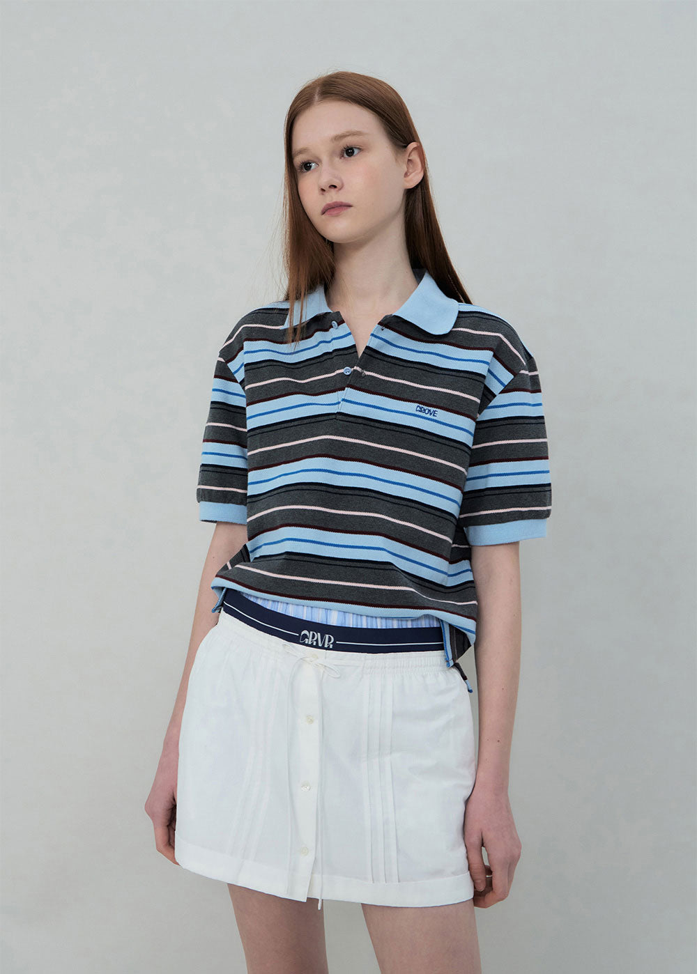 25SS CARELL STRIPE PIQUE SHIRT