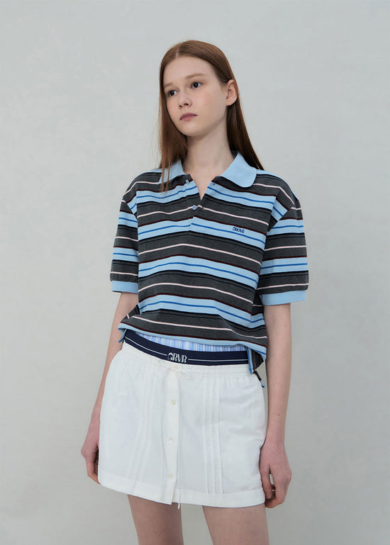 25SS CARELL STRIPE PIQUE SHIRT