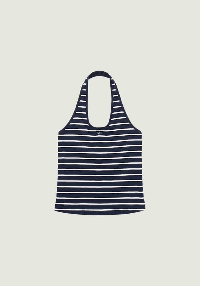 SERA STRIPE HALTER TOP