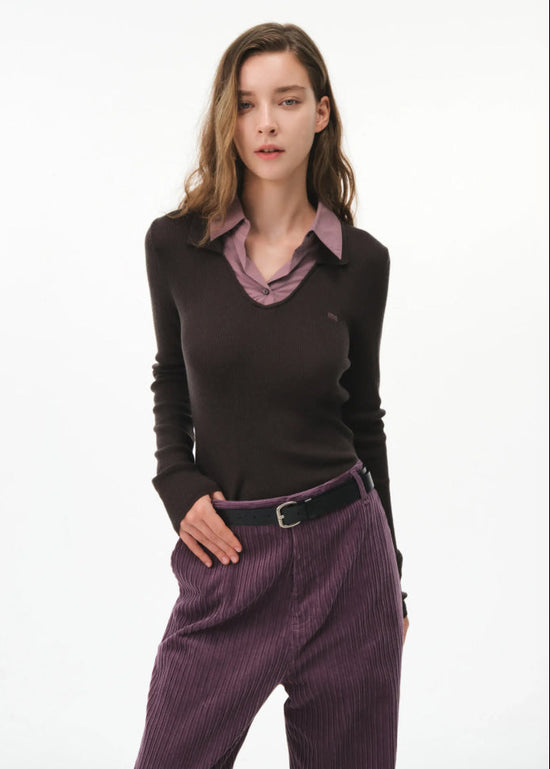 LEONIE LAYERED COLLAR KNIT