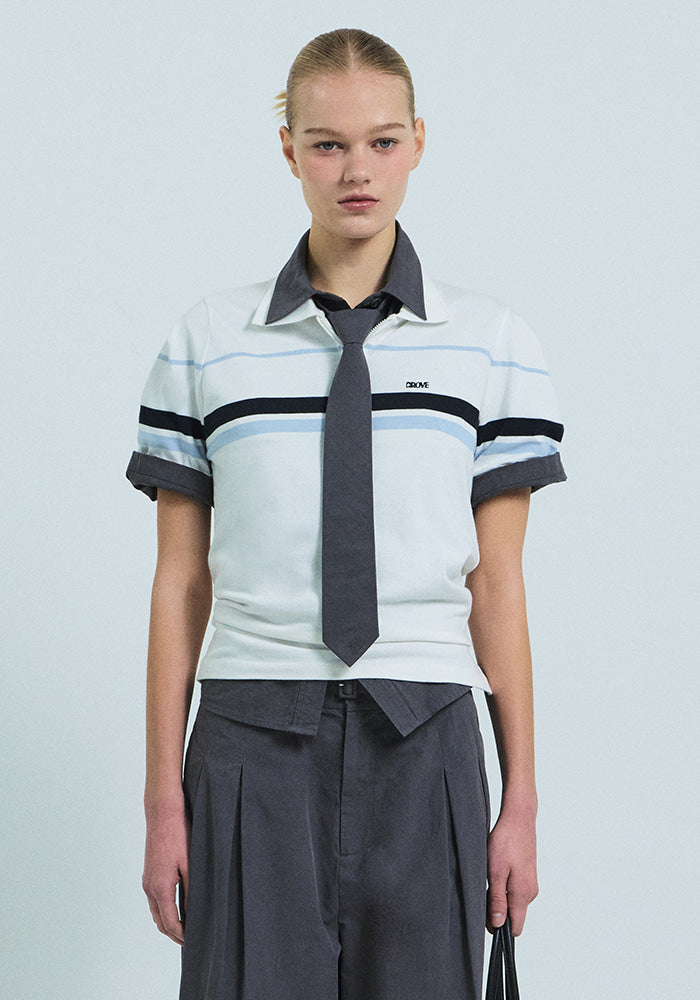26SS LIAM HALF ZIP-UP COLLAR T-SHIRT