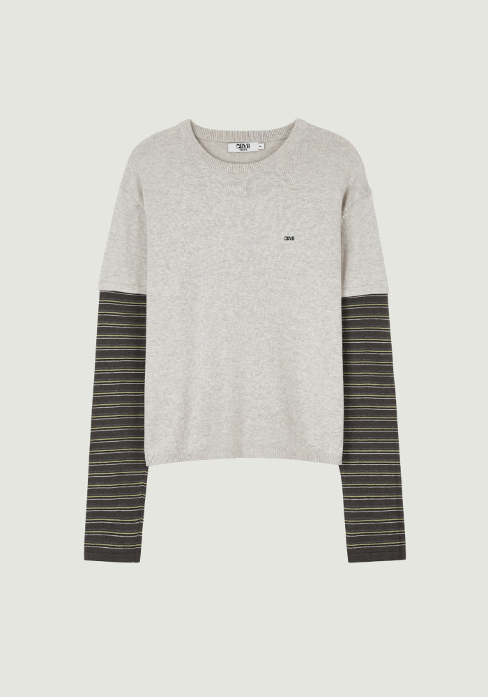 LUCIE STRIPE LAYERED KNIT