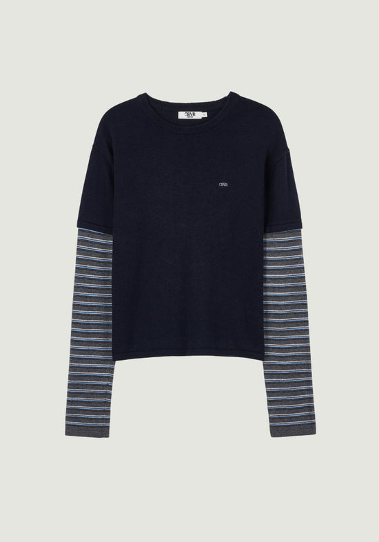 LUCIE STRIPE LAYERED KNIT
