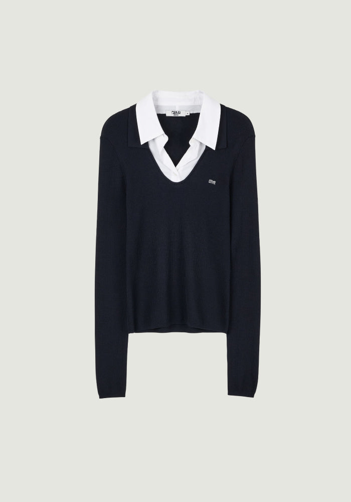 LEONIE LAYERED COLLAR KNIT
