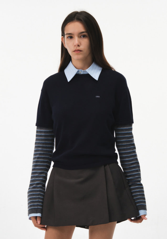 LUCIE STRIPE LAYERED KNIT