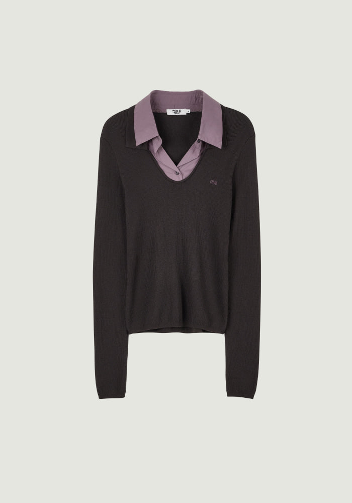 LEONIE LAYERED COLLAR KNIT