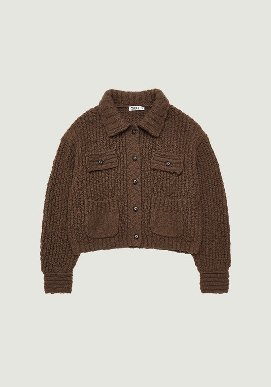 AURORA COLLAR KNIT JACKET (発送予定: 2025年12月中旬〜)