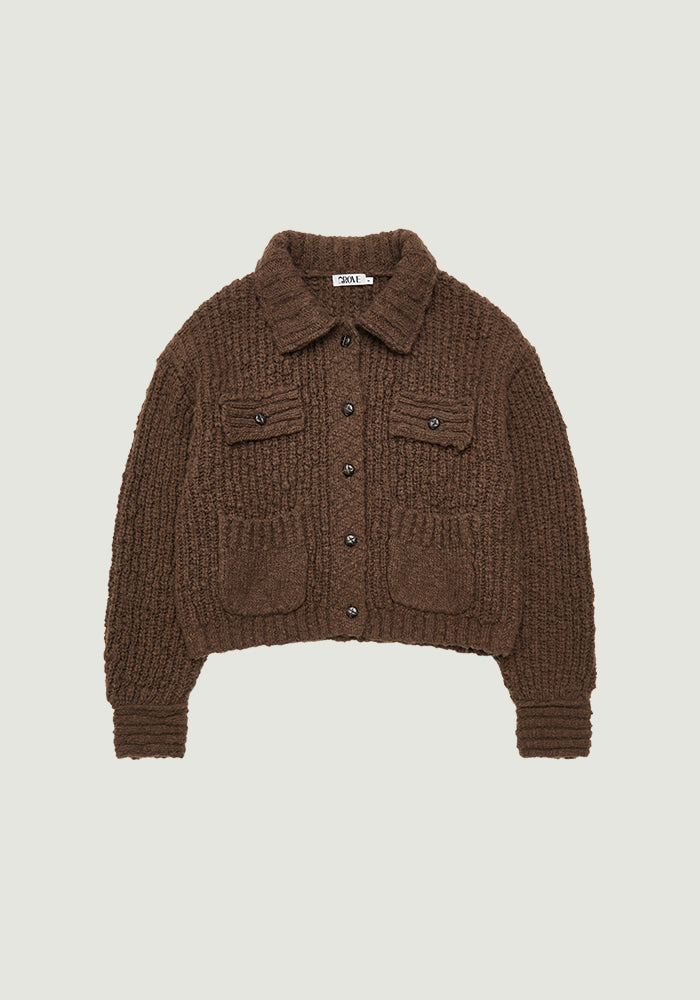 AURORA COLLAR KNIT JACKET (発送予定: 2025年12月中旬〜)