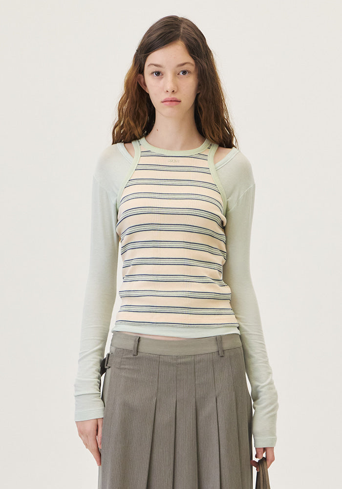 NANCY STRIPE SLEEVELESS