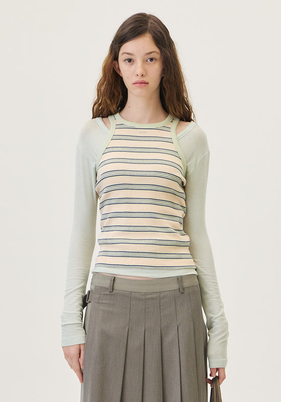 NANCY STRIPE SLEEVELESS
