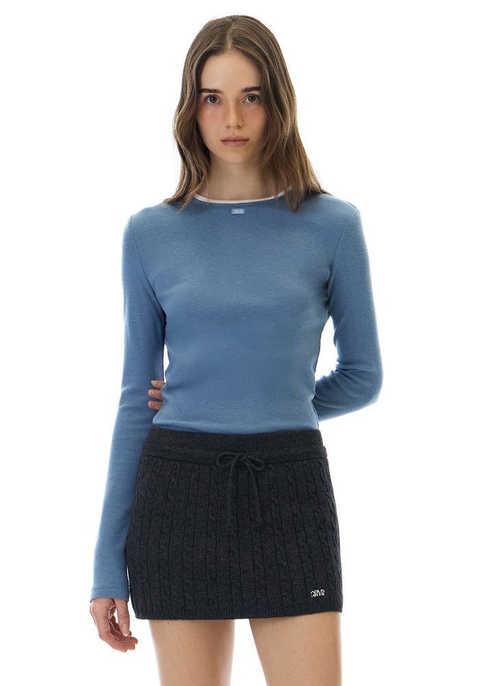 EMBER DOUBLE NECK T-SHIRT